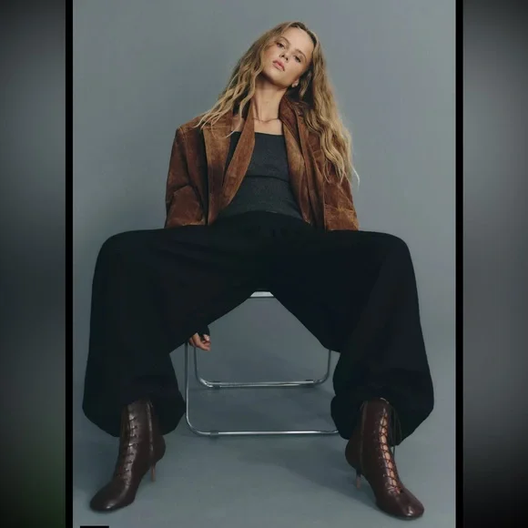 Zara Leather Kitten Ankle Boots - Picture 3 of 17